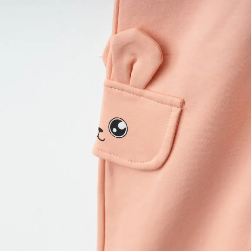 Winimo Kız Eşofman Altı Happy Baskılı Pudra - 5