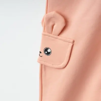 Winimo Kız Eşofman Altı Happy Baskılı Pudra - 9