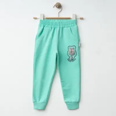 Winimo Kız Eşofman Altı Kedi Aksesuarlı Açık Yeşil - 6