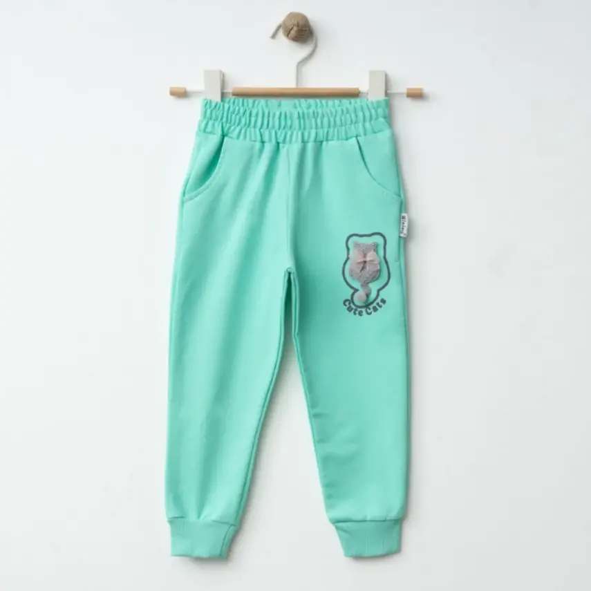 Winimo Kız Eşofman Altı Kedi Aksesuarlı Açık Yeşil - 6