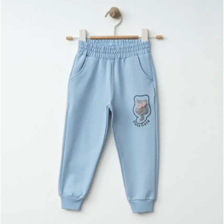 Winimo Kız Eşofman Altı Kedi Aksesuarlı Mavi - 1