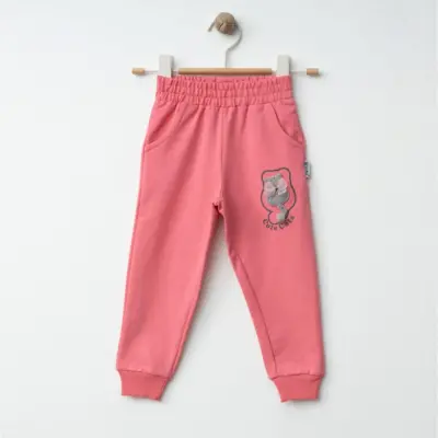 Winimo Kız Eşofman Altı Kedi Aksesuarlı Pembe