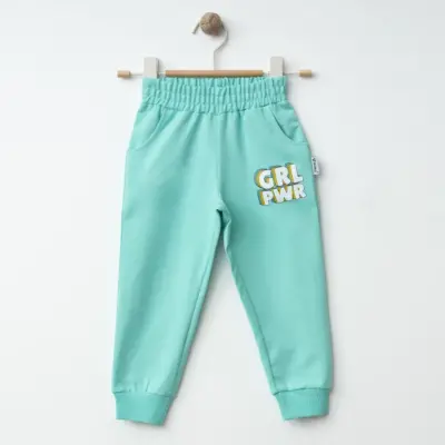 Winimo Kız Eşofman Altı Pwr Girl Baskılı Açık Yeşil 