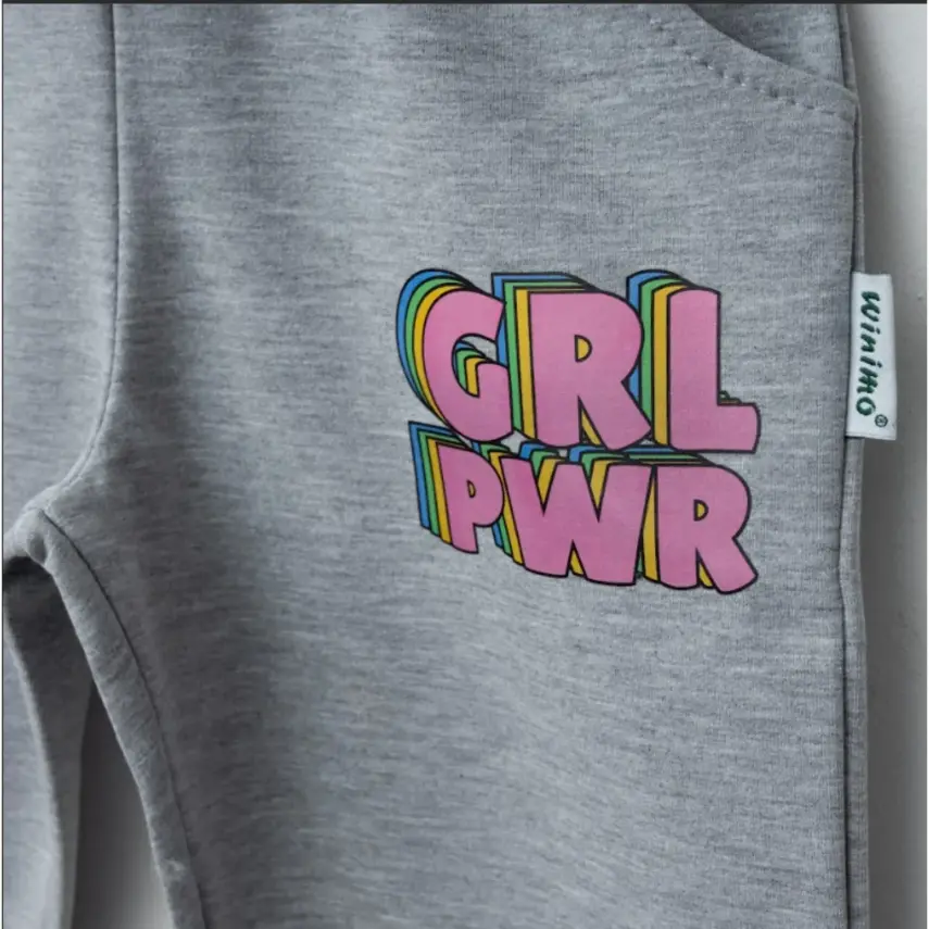 Winimo Kız Eşofman Altı Pwr Girl Baskılı Gri - 3