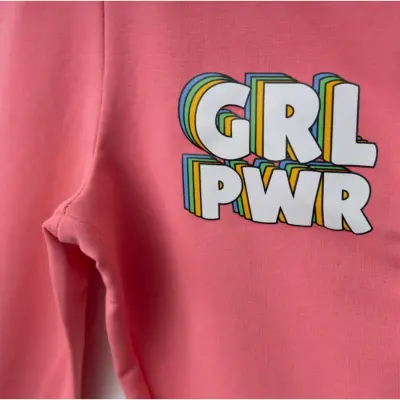 Winimo Kız Eşofman Altı Pwr Girl Baskılı Pembe - 3