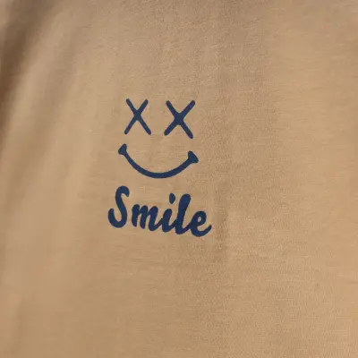 Winimo Smile Baskılı Çocuk T-Shirt Unisex Sütlü Kahve - 3