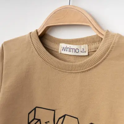Winimo Unisex Çocuk Sweatshirt W Baskılı Sütlü Kahve - 2