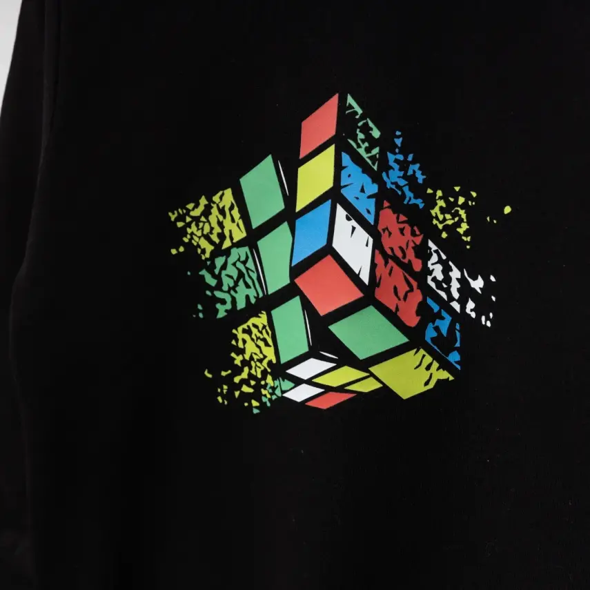 Winimo Unisex Çocuk Sweatshirt Zeka Küpü Baskılı Siyah - 4