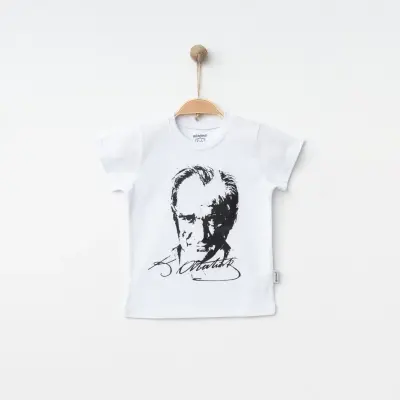 Winimo Unisex T-Shirt Atatürk Baskılı Beyaz - 6