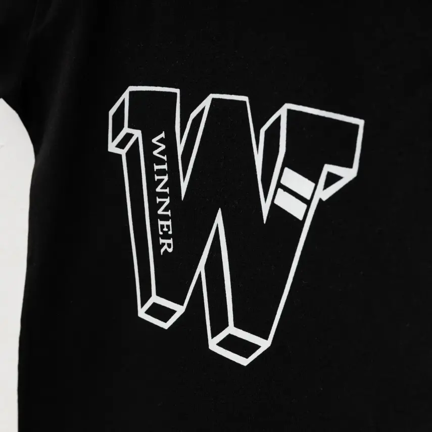 Winimo W Baskılı Çocuk T-Shirt Unisex Siyah - 3