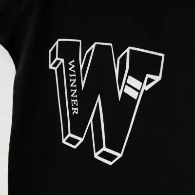 Winimo W Baskılı Çocuk T-Shirt Unisex Siyah - 6