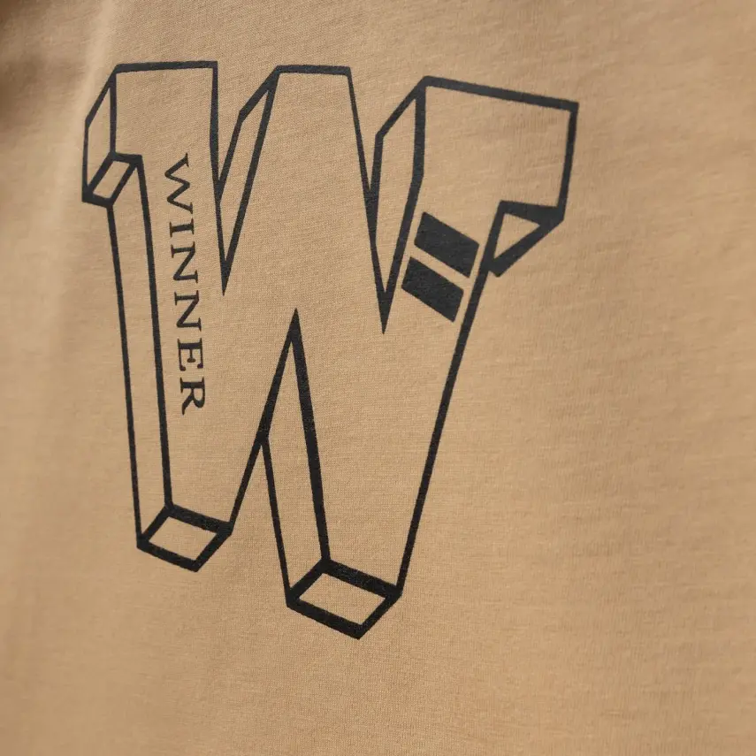 Winimo W Baskılı Çocuk T-Shirt Unisex Sütlü Kahve - 4