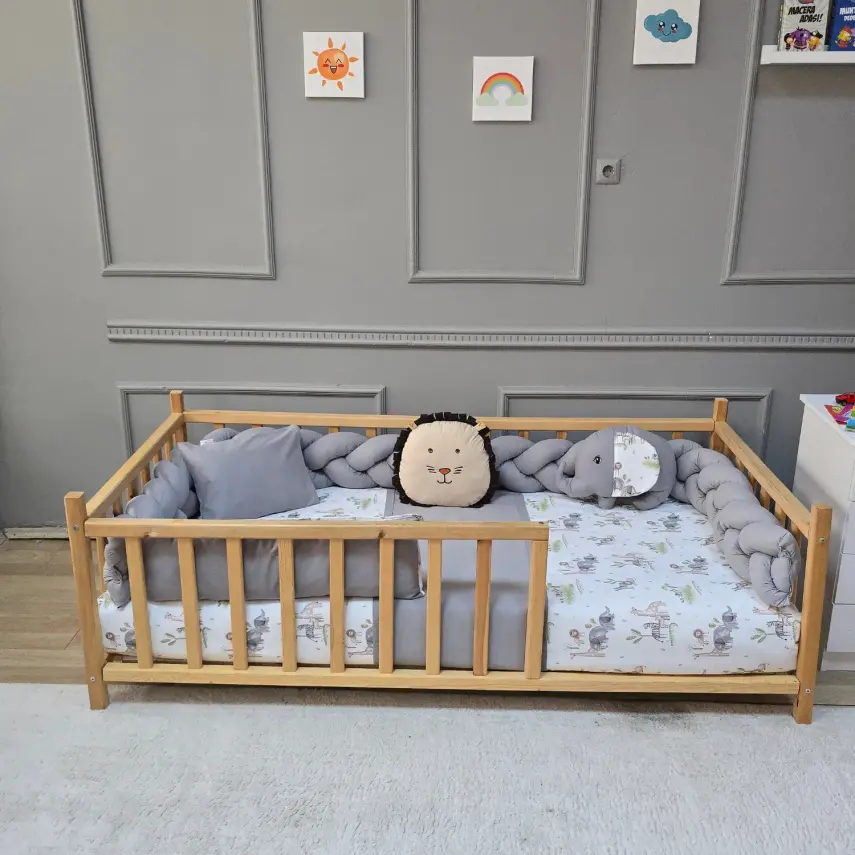 Yuar Baby Motessori Örgü Uyku Seti Gri Amazon - 1