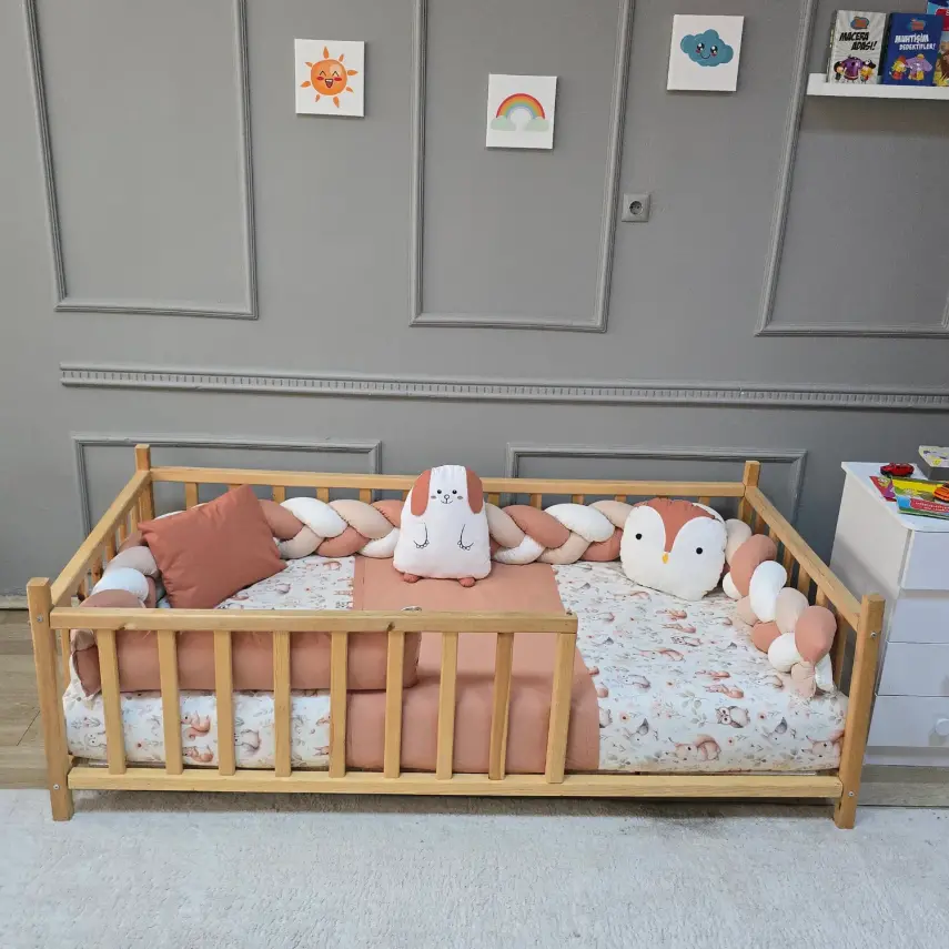 Yuar Baby Motessori Örgü Uyku Seti Somon Tavşan - 1