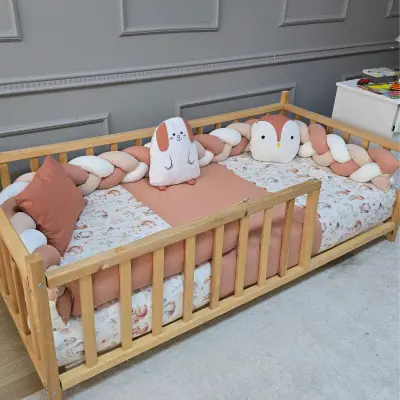 Yuar Baby Motessori Örgü Uyku Seti Somon Tavşan - 6