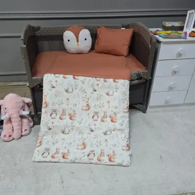 Yuar Baby Oyun Parkı 5 Parça Uyku Seti Somon Tavşan - 2