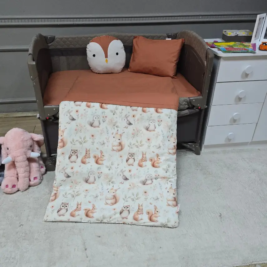 Yuar Baby Oyun Parkı 5 Parça Uyku Seti Somon Tavşan - 2