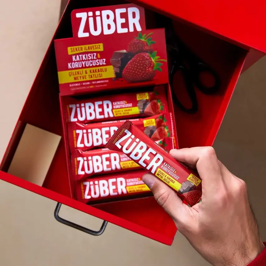 Züber Çilekli Ve Kakaolu Meyve Bar 40gr - 4