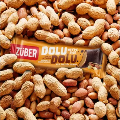Züber Dolu Dolu Meyve Bar Yer Fıstığı Ezmeli 30 gr. - 2
