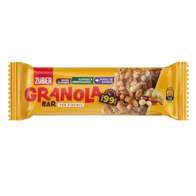 Züber Granola Bar Yer Fıstıklı 25gr
